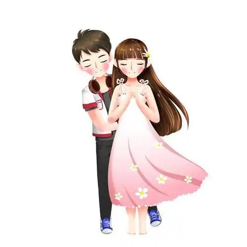 设计盒子/素材用途/人物素材/可爱卡通插画风格小清新风格的情侣情人