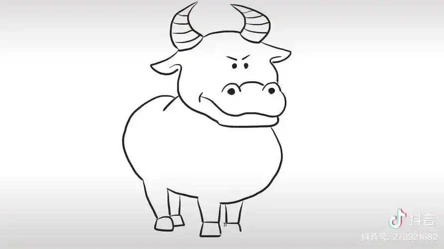 美洲野牛简笔画