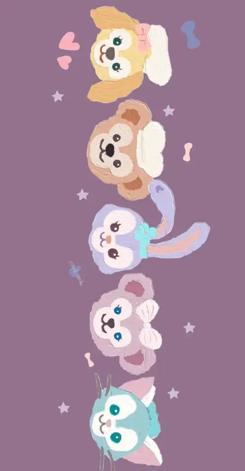 星黛露/达菲/雪莉玫/杰拉多尼/小曲奇自画壁纸喜欢自取拿图点赞哦