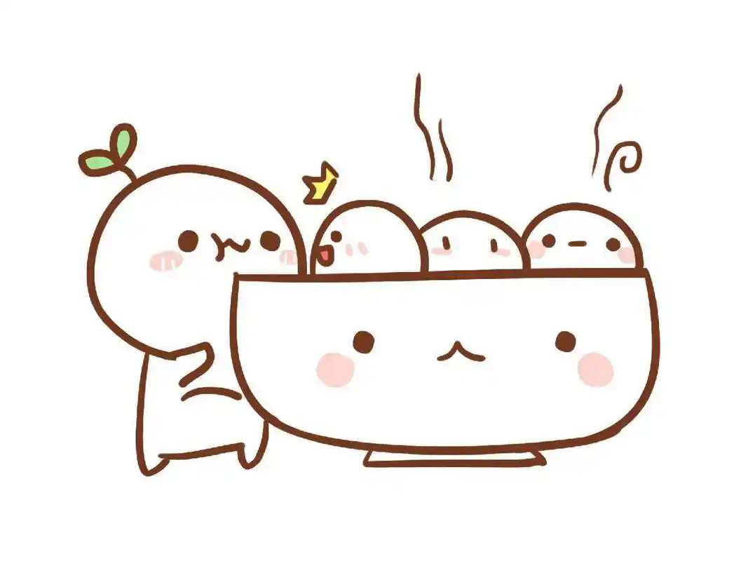 卡通元宵节汤圆可爱