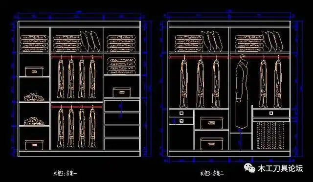 78款衣柜设计cad详图 cad家具整体衣柜设计详图