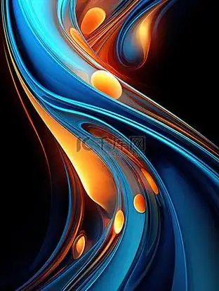 波浪线的抽象蓝光背景15