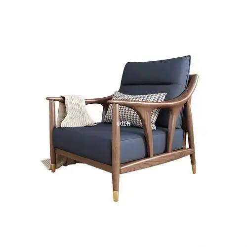 纯北美进口白蜡木沙发单人位休闲椅沙发