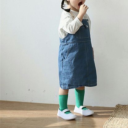 春秋新款韩版 爆款女童呆萌可爱 背带裙女宝宝洋气背带牛仔裙