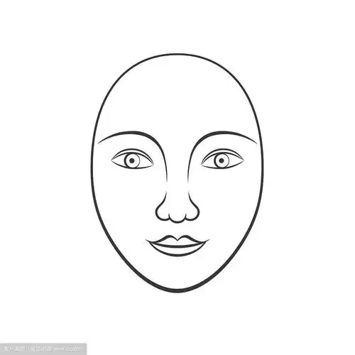 简单的人脸线条艺术