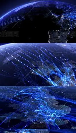 数据传输互联网地球企业宣传片背景视频