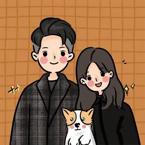 好物微信定制全家福手绘定制作情侣一家三四口约稿q版卡通动漫画头像