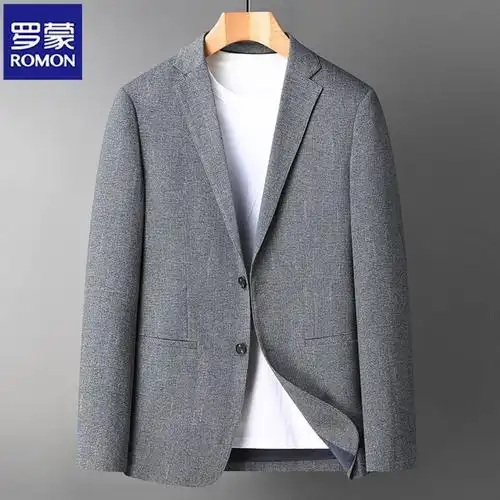 罗蒙休闲西装男单西春秋季新款修身西服男单件上衣服商务男装外套视频