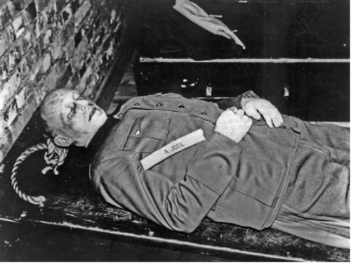 二战结束后处死纳粹战犯照,全部用绞刑,图4德军女战犯被勒死