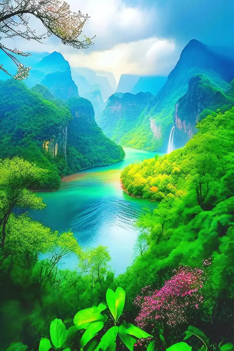 青山绿水美如画是大自然的杰作,也是我们不断保护环境,来自大自 - 抖