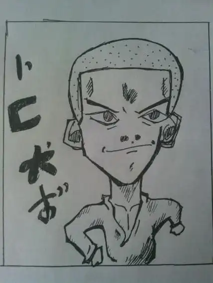 平头人物简笔画小孩