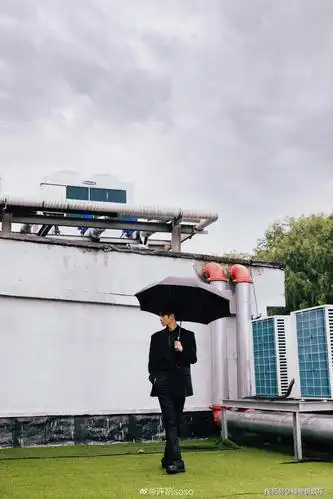 原创许凯越来越有男人味!穿西装扎小辫上演眼神杀,撑伞动作帅极了