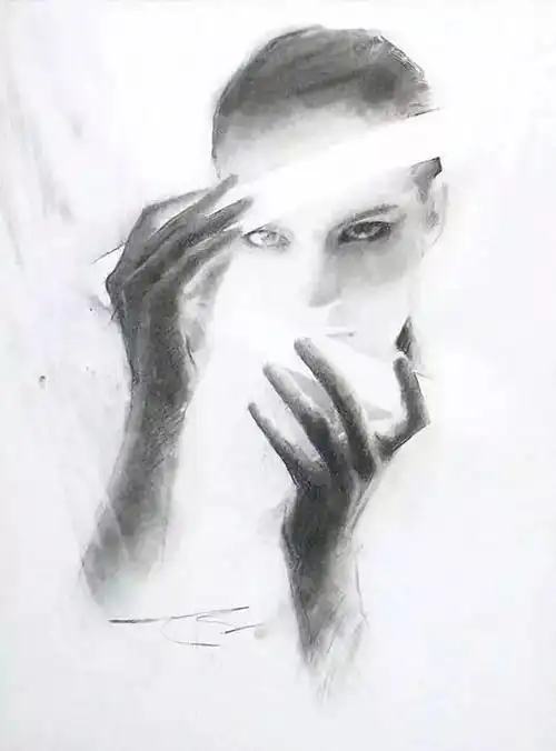 看了他的素描作品就爱上了他的画凯西鲍caseybaugh素描