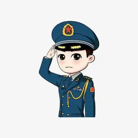 军人四步画出敬礼的军人彩色画法简笔画怎么画步骤教程军人简笔画图片