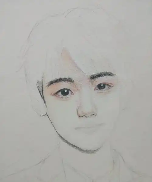 彩铅手绘王源.
