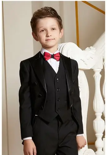 班纳队长男童燕尾服套装花童礼服儿童小西装套装新款男孩西服套装燕尾
