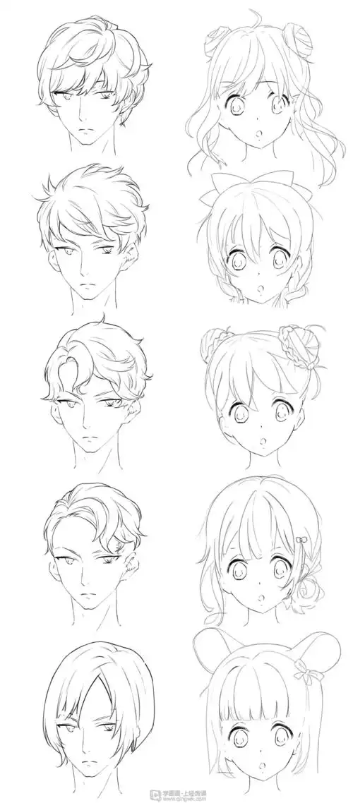 作业:从零开始学动漫之动漫人物头发的画法与训练技巧 - 醉仙陶