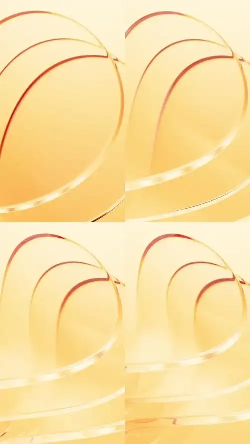 透明玻璃曲面背景3d渲染