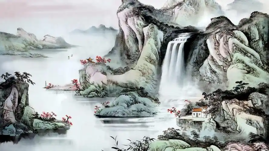 水墨山水风景画图片壁纸