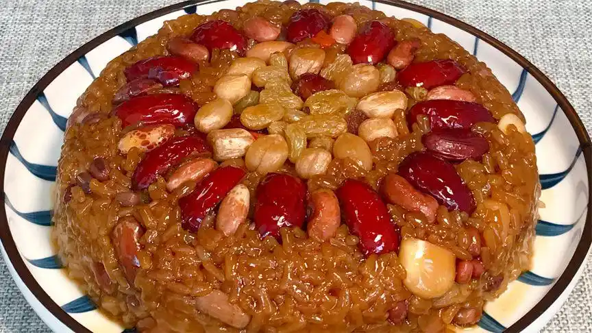 年夜饭之红糖八宝饭,香甜软糯,回味无穷,好看又好吃