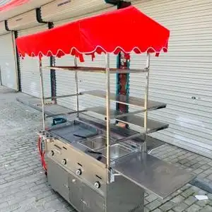 商用燃气油炸串串香麻辣烫关东煮铁板烧摆摊多功能小吃车手推车小