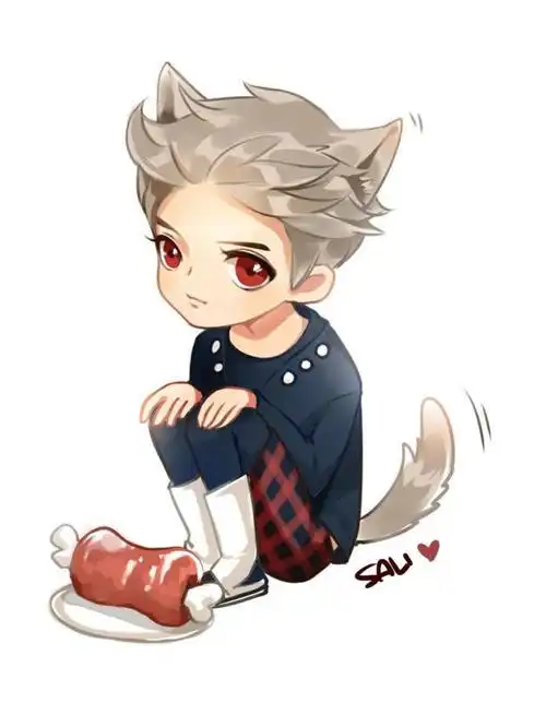 求鹿晗的卡通图片 超萌的那种 要来做头像的哦ヾ(≥o≤)〃急需急需!