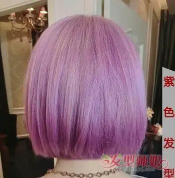 女生漂染紫色发型 女生深紫红色头发-图3