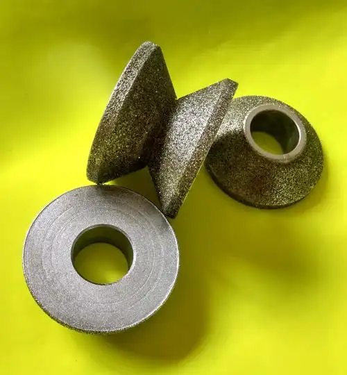 电镀金刚石斜边倒角轮 组合90度磨轮 铜材打磨轮 非金属磨片磨盘