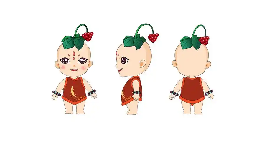 吉祥物人参娃卡通形象设计