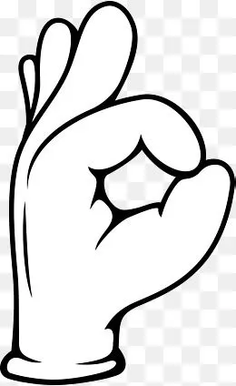 ok手势手绘png图