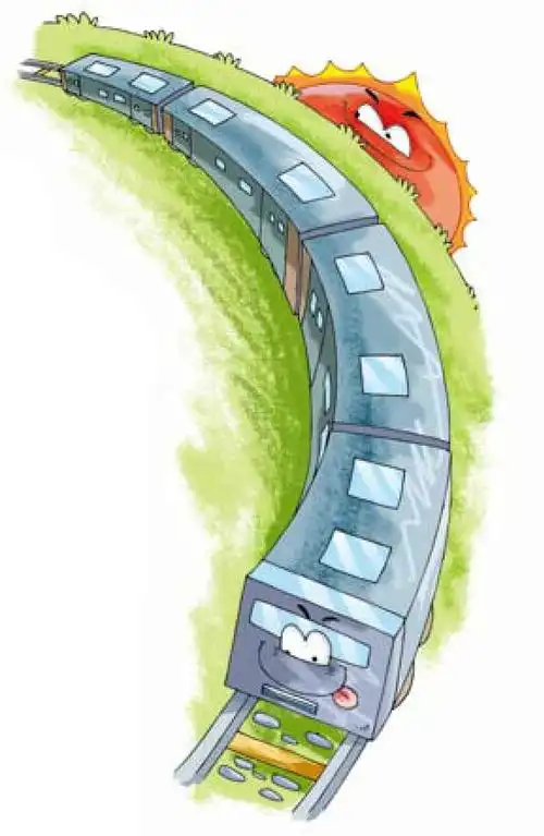 火车是怎样转弯的