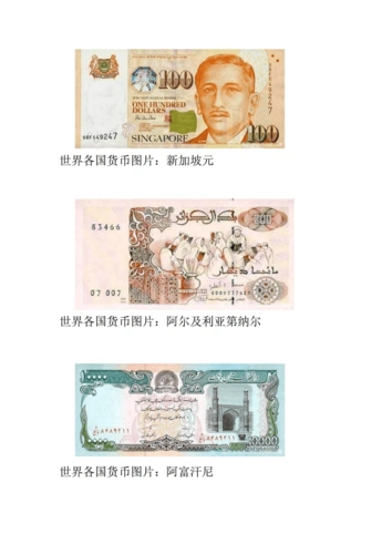 世界各国的货币名称及图片