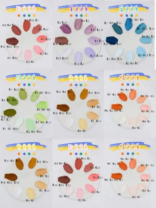 干货万能奶油调色公式大全60