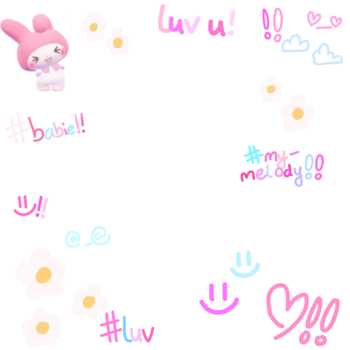 库洛姆美乐蒂凯蒂猫布丁狗三丽鸥小水印素材png头像框.晚总