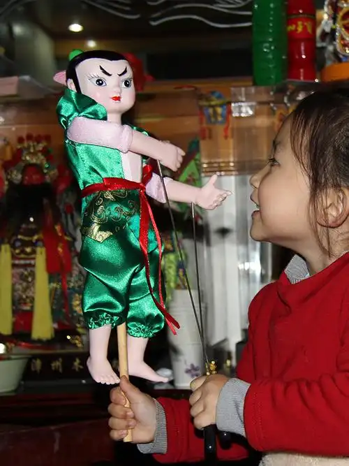 杖头木偶王子白雪公主系列剧场同款益智玩具传统工艺品摆件送底座