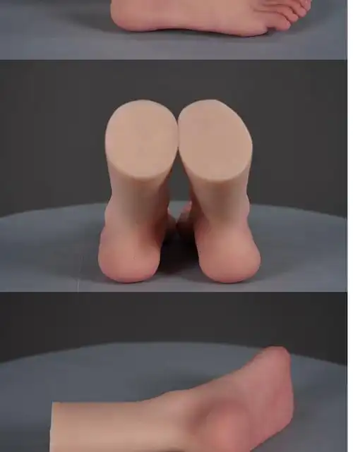 holloween cosplay人工逼真刺激假女人脚假肢硅胶骨架脚模型脚趾美甲