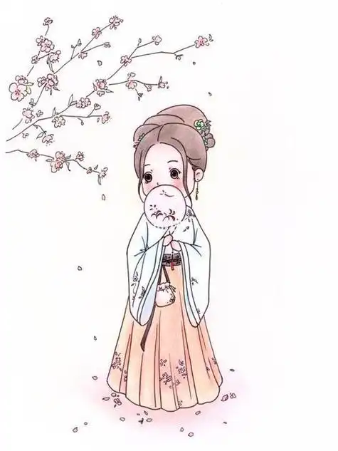 动漫人物简笔画女生古风简单古风美女手工简笔画古风简笔画人物女古风