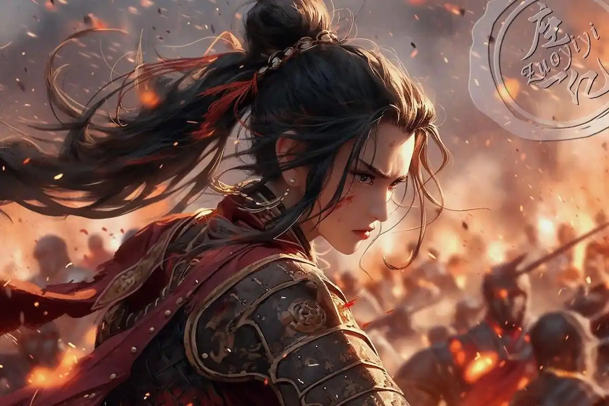 饮将鲜血代胭脂·女将军头像壁纸八张 昨天发了男版的,今天就来女将军