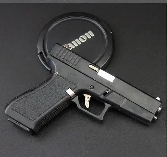 全金属全拆卸抛壳模型不能发射玩具 合金箱装 枪 7发子弹 枪套【图片