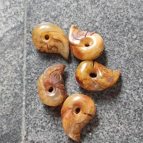 1pcs/lot 红山文化玉猪龙形状的珠子吊坠高古玉吊坠可收藏-阿里巴巴