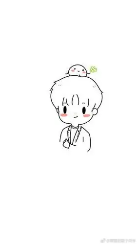 手绘简笔画头像#三小只tfboys#王源