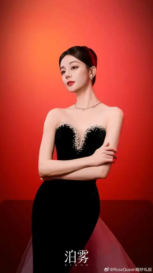又优雅🌹迪丽热巴超话#礼服##黑色礼服#深圳·rosequeen婚纱礼服
