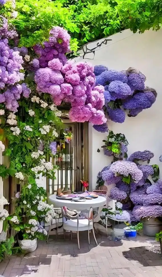 开满鲜花的小院,每一帖都像明信片#图文伙伴计划 #ai绘画  - 抖音