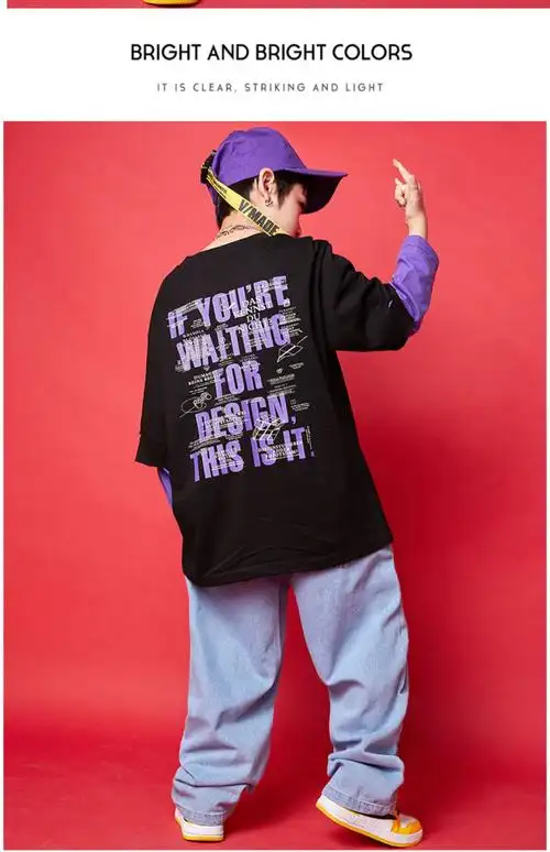 儿童街舞服装男女小孩套男童hiphop嘻哈爵士演出元旦少儿韩版hiphop套