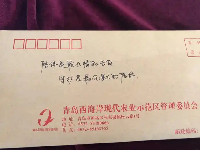 厚厚的一封信,透过信封,字迹感受到了深深的爱