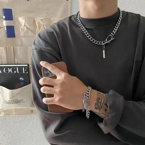 24淘宝新品miansai paperclip 14kt 镀金项链2022新款春夏男士奢侈品