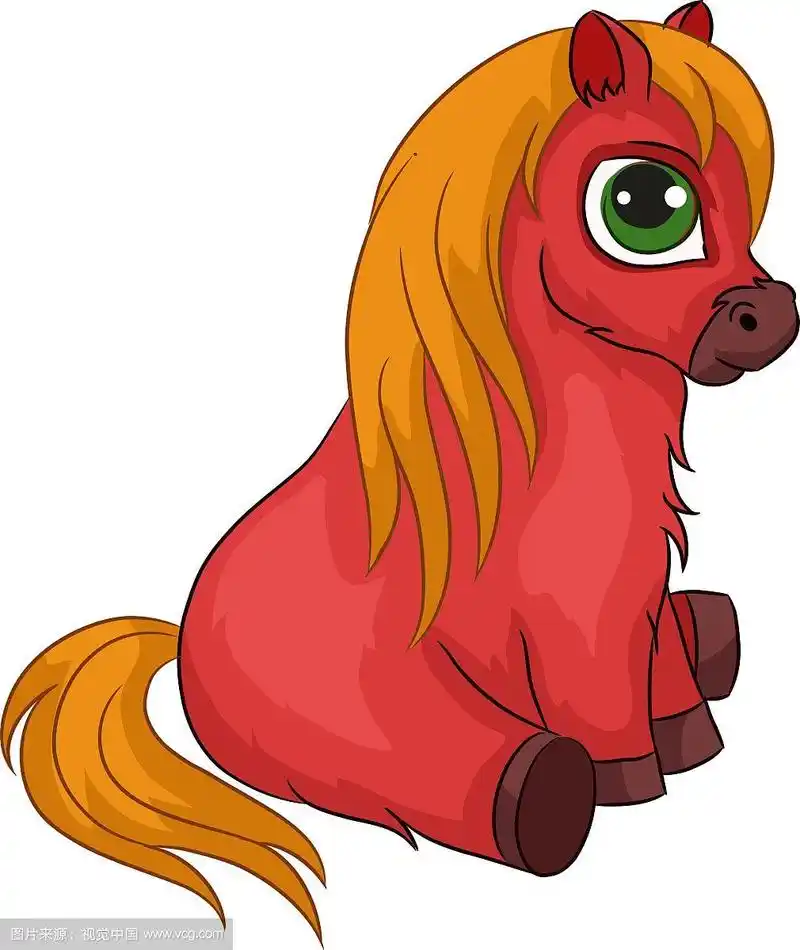 红色毛绒玩具马