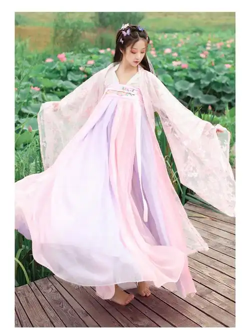 精选女装汉服女正版民族服装正版原创汉服女古装中国风学生仙女樱花仙