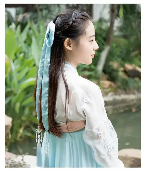 束发带古风汉服头饰丝带女发绳红色飘带头绳超仙流苏发饰古装配饰发带