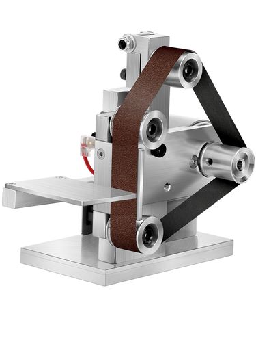 三匠带机小型微型沙带磨刀机打磨机diy抛光机磨平机砂带机